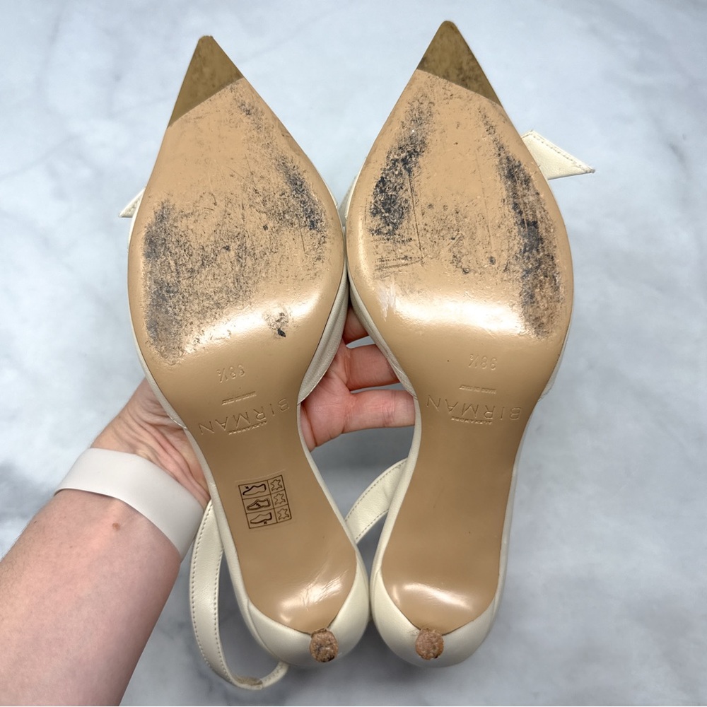 Alexandre Birman Clarita 85 Bow Knot Pointed Toe Slingback Pump Mid Heels 38.5 - Picture 13 of 16